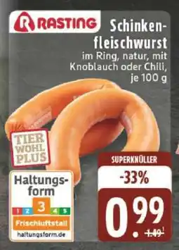 Edeka Rasting Schinkenfleischwurst Angebot