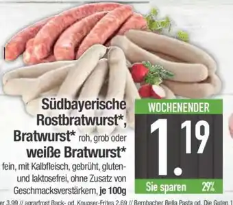 Edeka Südbayerische Rostbratwurst, Bratwurst, weiße Bratwurst Angebot