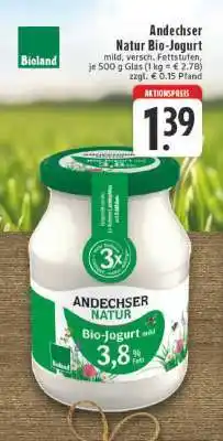 Edeka Andechser Natur Bio-Jogurt Angebot