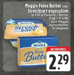 Edeka Meggle Feine Butter oder Streichzart ungesalzen Angebot
