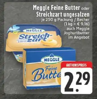 Edeka Meggle Feine Butter oder Streichzart ungesalzen Angebot