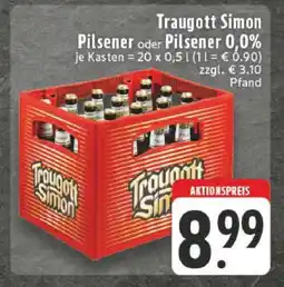 Edeka Traugott Simon Pilsener oder Pilsener 0,0% Angebot