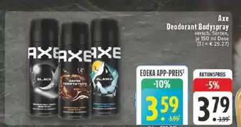 Edeka Axe Deodorant Bodyspray Angebot