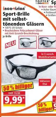 Norma inca-vision Sport-Brille mit selbsttönenden Gläsern Angebot