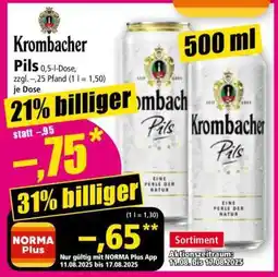 Norma Krombacher Pils Angebot