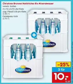 Netto Marken-Discount Christinen Brunnen Natürliches Bio Mineralwasser Angebot