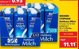 Kaufland Weihenstephan Haltbare Milch Angebot