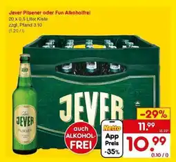 Netto Marken-Discount JEVER Pilsener oder Fun Alkoholfrei Angebot
