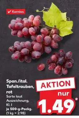 Kaufland Span./ital. Tafeltrauben, rot Angebot