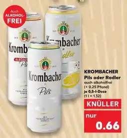 Kaufland Krombacher Pils oder Radler Angebot