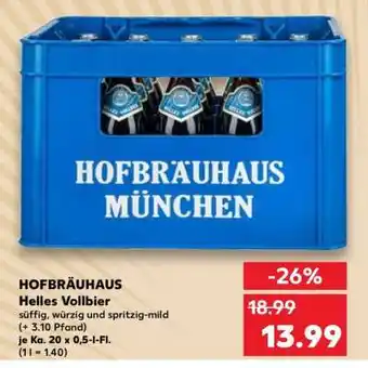 Kaufland Hofbräuhaus Helles Vollbier Angebot