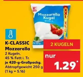 Kaufland K-CLASSIC Mozzarella Angebot