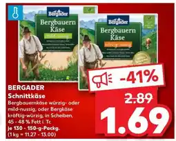 Kaufland BERGADER Schnittkäse Angebot