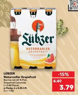 Kaufland LÜBZER Naturradler Grapefruit Angebot