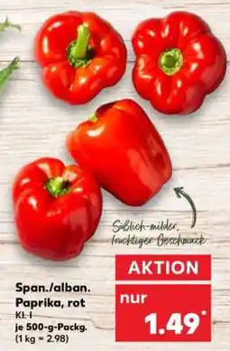 Kaufland Span./alban. Paprika, rot Angebot