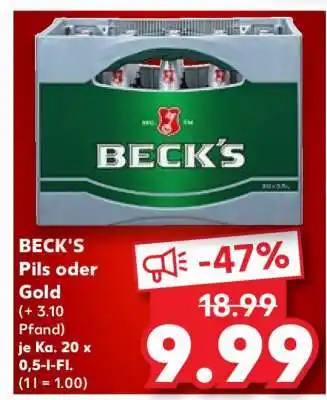 Kaufland BECK'S Pils oder Gold Angebot