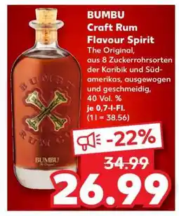 Kaufland BUMBU Craft Rum Flavour Spirit Angebot