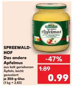 Kaufland SPREEWALD-HOF Das andere Apfelmus Angebot