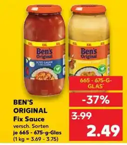 Kaufland BEN'S ORIGINAL Fix Sauce Angebot