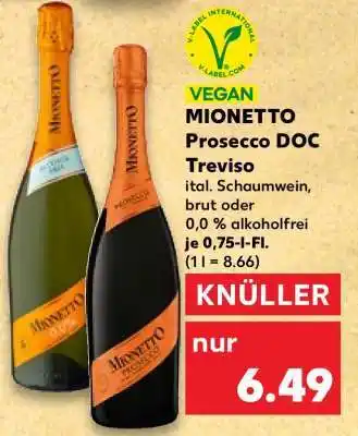 Kaufland MIONETTO Prosecco DOC Treviso Angebot