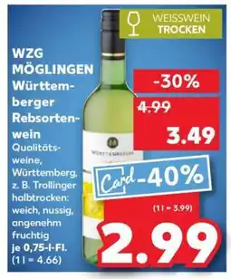 Kaufland WZG MÖGLINGEN Württemberger Rebsortenwein Angebot