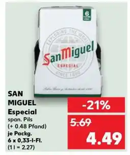Kaufland San Miguel Especial Angebot