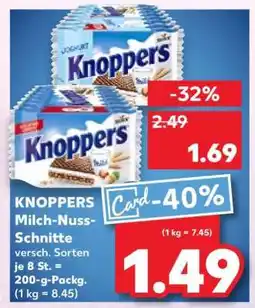 Kaufland KNOPPERS Milch-Nuss-Schnitte Angebot