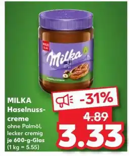 Kaufland MILKA Haselnusscreme Angebot