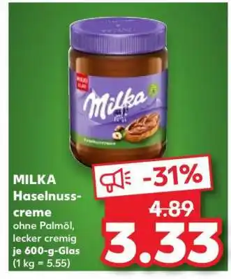 Kaufland MILKA Haselnusscreme Angebot