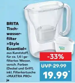 Kaufland BRITA Tischwasserfilter Style Essential Angebot