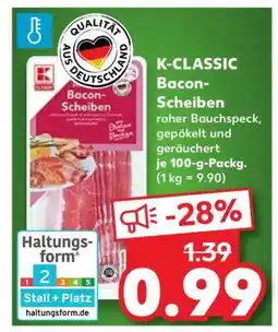 Kaufland K-CLASSIC Bacon-Scheiben Angebot