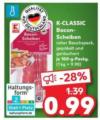 Kaufland K-CLASSIC Bacon-Scheiben Angebot