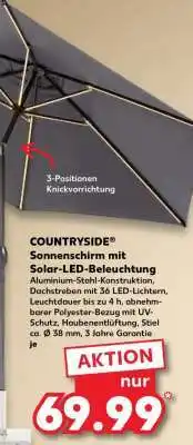 Kaufland COUNTRYSIDE Sonnenschirm mit Solar-LED-Beleuchtung Angebot