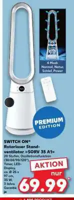 Kaufland SWITCH ON Rotorloser Standventilator SORV 35 A1 Angebot