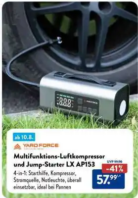 Aldi Süd Multifunktions-Luftkompressor und Jump-Starter LX AP153 Angebot