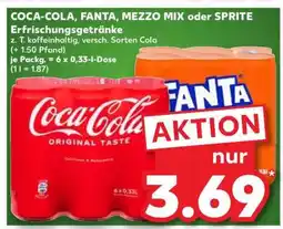 Kaufland Coca-Cola, Fanta, Mezzo Mix oder Sprite Angebot
