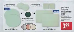 Aldi Nord HOME CREATION Platzsets und Glasuntersetzer Angebot