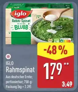 Aldi Nord iglo Rahmspinat Angebot