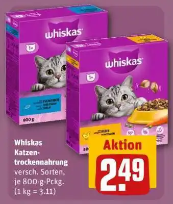 REWE Whiskas Katzentrocken-nahrung Angebot