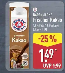 Aldi Nord Bärenmarke Frischer Kakao Angebot