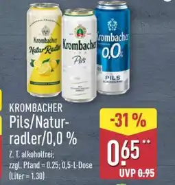 Aldi Nord KROMBACHER Pils/Natur-radler/0,0 % Angebot