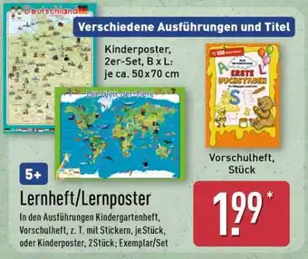 Aldi Nord Lernheft/Lernposter Angebot