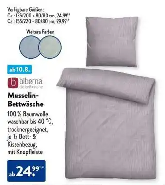 Aldi Süd Musselin-Bettwäsche Angebot