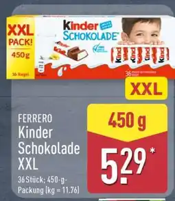 Aldi Nord Kinder Schokolade XXL Angebot