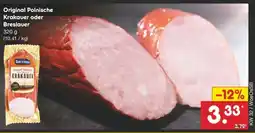Netto Marken-Discount Original Polnische Krakauer oder Breslauer Angebot