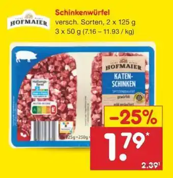 Netto Marken-Discount Schinkenwürfel Angebot