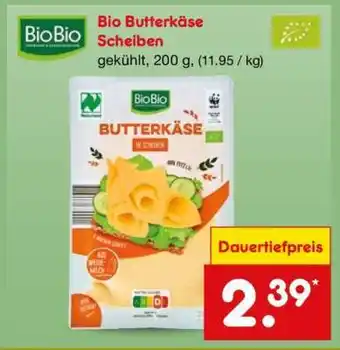 Netto Marken-Discount Bio Butterkäse Scheiben Angebot