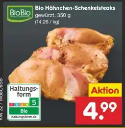 Netto Marken-Discount Bio Hähnchen-Schenkelsteaks Angebot