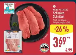 Aldi Nord MEINE METZGEREI Schinken­ Schnitzel Angebot