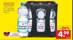 Netto Marken-Discount Ensinger Sport Mineralwasser Angebot
